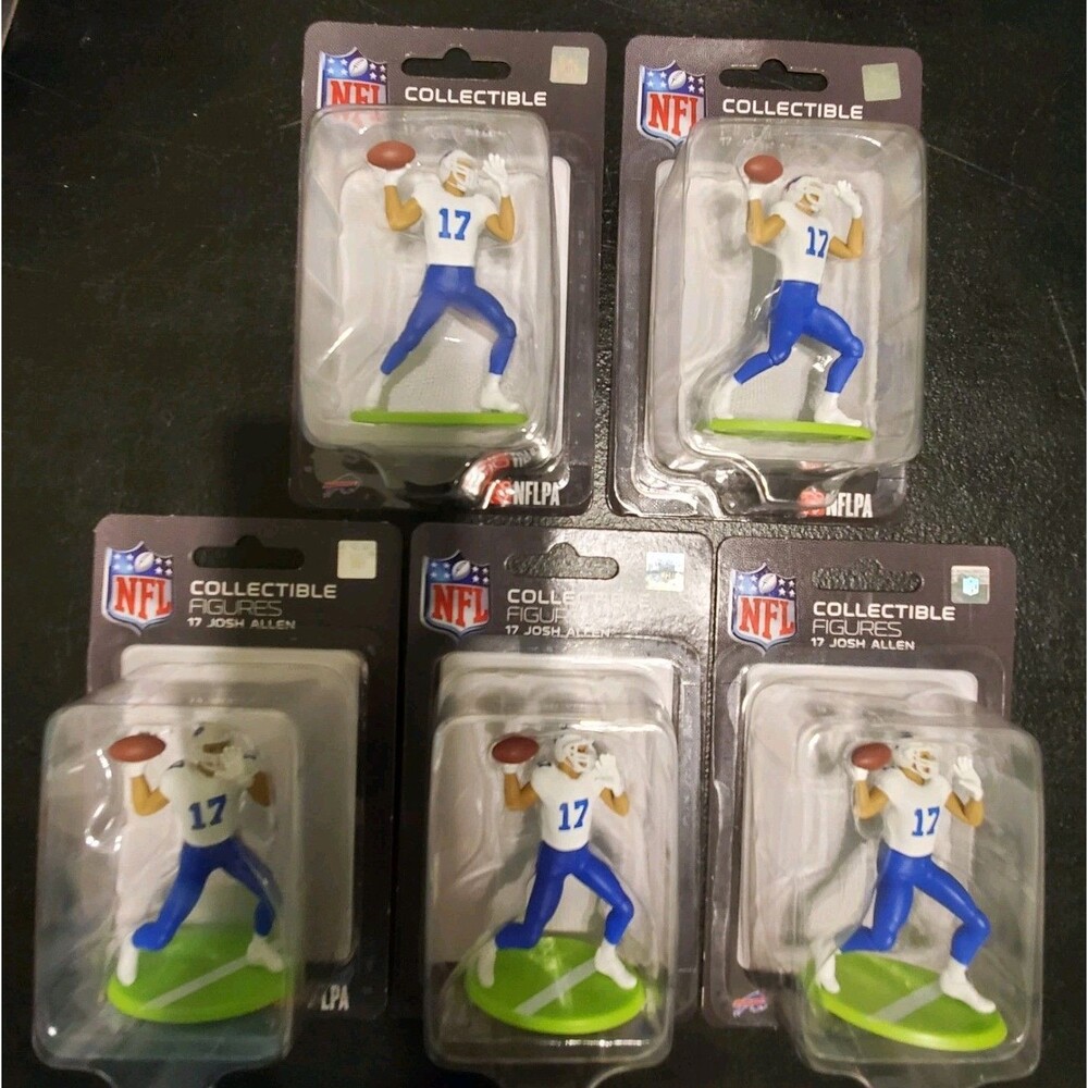 LOT of (5) NFL Excite Series 1 Collectible 2.5" Mini Figures Josh Allen - NEW